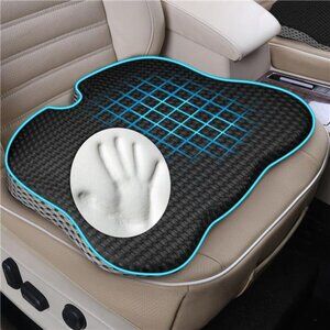 Memory Foam Car Seat Cushion Non Slip Tailbone Hip Back Support Driving